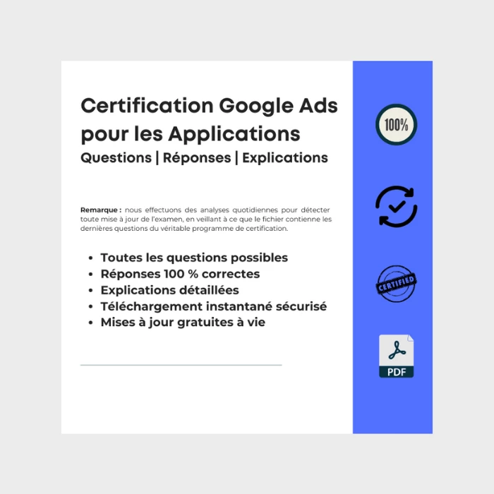 Certification Google Ads pour les Applications